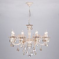 Люстра потолочная восьмирожковая Eurosvet E14 Белый с золотом картинка 